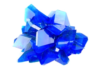 Photo of dark blue crystals